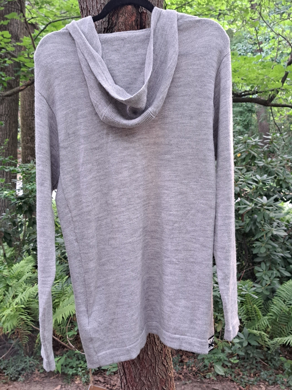 PAKA Women's Gray Hooded Knit Sweater - Picture 2 of 6